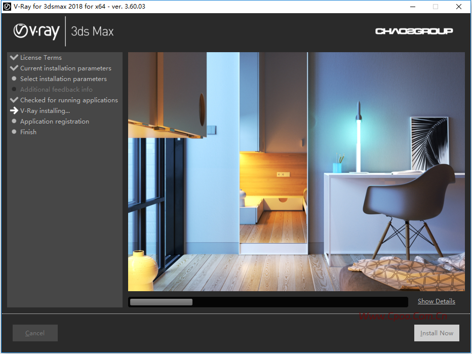 V-Ray 3.6.03 For 3DS MAX 2018 64位简体中文汉化版安装教程 V-Ray 3.6.03 For 3DS MAX 2018 64位简体中文汉化版安装教程