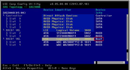 常见Raid卡Boot Drive启动盘设置