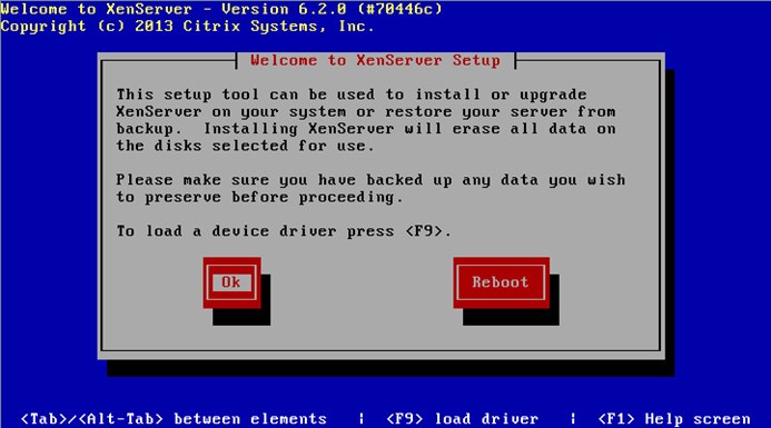 Citrix XenServer 6.2系统安装步骤 Citrix XenServer 6.2系统安装步骤