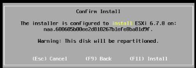 VMware 6.7系统安装步骤