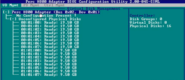 Dell H300/6i/6iR/H700/H800阵列卡配置