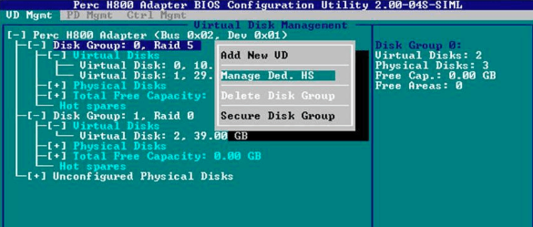 Dell H300/6i/6iR/H700/H800阵列卡配置