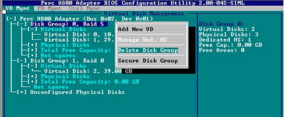Dell H300/6i/6iR/H700/H800阵列卡配置